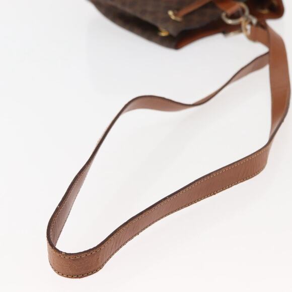 CELINE Macadam Canvas Shoulder Bag Pvc Leather Brown Gold - Picture 7 of 12